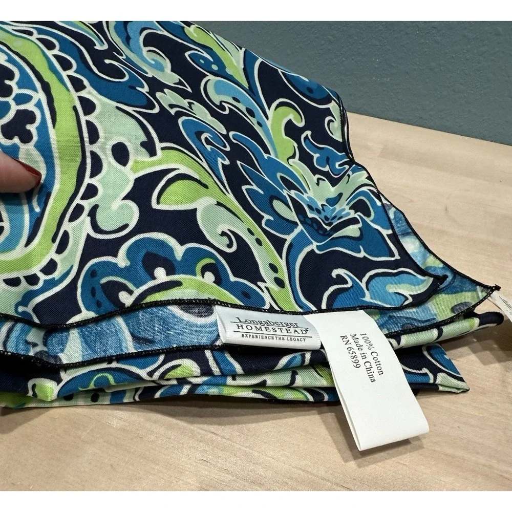 Longaberger Table Square Overlay Daydream Fabric 36